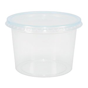 Kit Pote e Tampa PP 750ml Redondo com 24 Unidades | Rioplastic