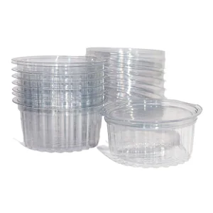 Embalagem Redonda com Tampa Articulada 350ml P-750 | Pplast