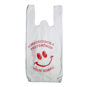 Sacola Plástica 38x50cm "Volte Sempre" com 800 Sacolas