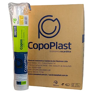 Copo Plástico Descartável 180ml PS Translúcido | Copoplast