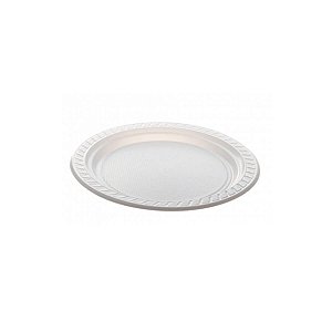 Prato Plástico Descartável 18cm Branco • Copoplast