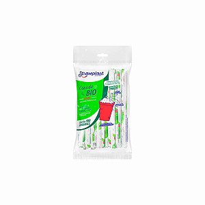 Canudo Biodegradável em Sachê 21cmx08mm para Shakes Strawplast