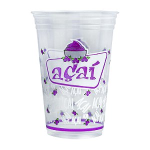 Copo Descartável 400ml PP para Açai Personalizado Rioplastic