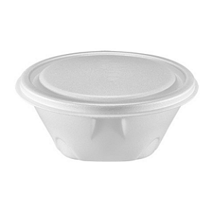 Marmitex de EPS Grande 1100ml com Tampa com 100 Marmiteiros | Bom Apetite