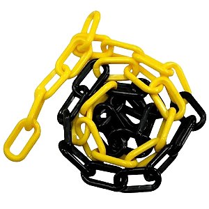 Corrente amarelo/preto Elo P 8mm