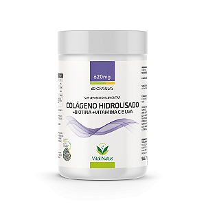 COLÁGENO HIDROLISADO + BIOTINA + VITAMINA C E UVA 620mg - VITAL NATUS