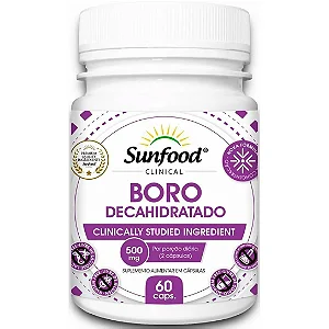 BORO Decahidratado 500mg Sunfood - 60 Cápsulas