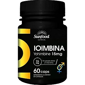 Ioimbina (Yohimbine) 15mg - 60 Cápsulas | Sunfood Termogênico
