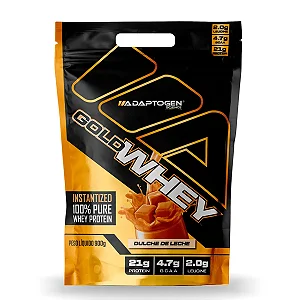 Gold Whey 100% Whey Protein 900g Sabor Doce de Leite - Adaptogen