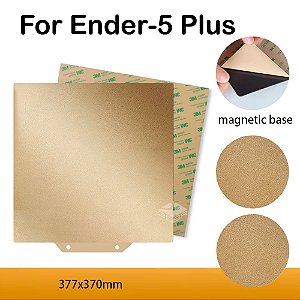 Superfície de Impressão 3D Flexível e Magnética - Ender-5 Plus - PEI & PEI - 377x370mm