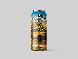 CERVEJA O JIPE, O MARRECO E O GRÃO - AMERICAN BROWN ALE COLAB INDIGO BREW CO  RJ - LATA 473ml