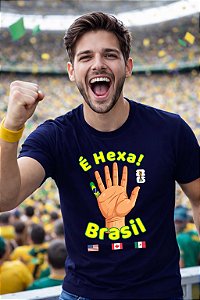 Camiseta HEXA Copa do Mundo 2026 - ALGODÃO