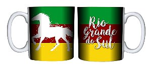 Caneca Cerâmica Personalizada Cavalo Rio Grande do Sul