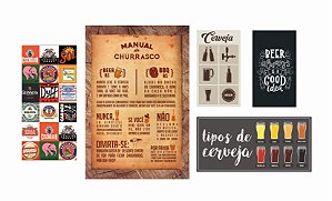 KIT 5 quadros MDF personalizados