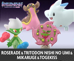 Pokemon Scale World Sinnoh Region Roserade & Torterra (West Sea) & Mikalge & Togekiss