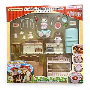 EPOCH Sylvanian Families Doll and Furniture Set 【 Large House with Red Roof Furniture Set - CotoCoto Cooking - 】 SE-210