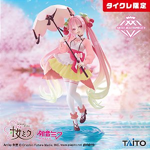 Figura Sakura Miku AMP+ ~Versão Vestido de Sakura~ LIMITED