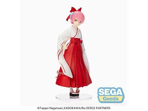 Re Zero Starting Life in Another World Ram (Shrine Maiden Ver.) Super Premium Figure