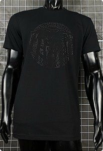 Camiseta masculina premium preta tigre maori preto
