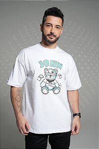Camiseta oversized white - urso dolar