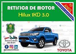 Retifica de Motores Hilux 3.0 1KD Diesel