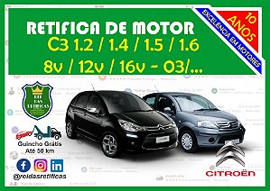 Retifica de Motores -  C3 1.2/1.4/1.5/1.6 - 8V/12V/16V - 03/...