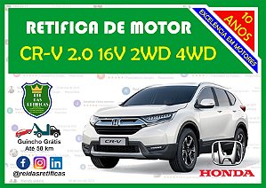 Retifica Motor Honda Cr V 2.0 16V 2WD 4WD
