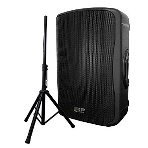 CAIXA ATIVA 350W  BT EQUALIZADOR SKP SK-6P COM TRIPÉ