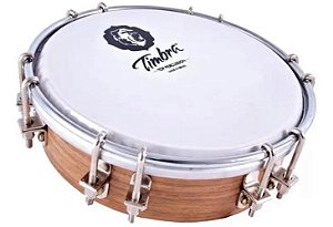 TAMBORIM TIMBRA 6" MADEIRA ARO NIQUELADO 12 AFINADORES