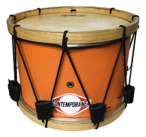 TAMBOR DE MADEIRA12X20 COURO CORDAS INFANTIL CONTEMPORANEA