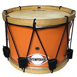 TAMBOR DE MADEIRA 10X20 COURO CORDAS INFANTIL CONTEMPORÂNEA