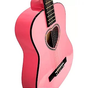 VIOLAO ACUSTICO NYLON 34 PINK HEART MYTH MT34N