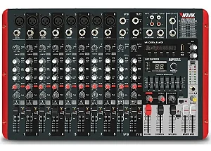MESA AMPLIFICADA 12 CANAIS 600W NOVIK NVK-1200P USB