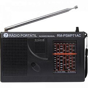 RADIO PORTATIL MOTOBRAS 7FXS. PSMP71AC COMPACTO PILHA E LUZ