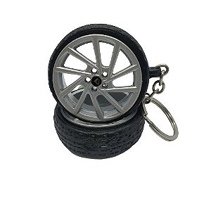 Chaveiro de Roda Miniatura R7 Rseven com Pneu de Borracha