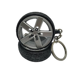 Chaveiro de Roda Miniatura Strong com Pneu de Borracha
