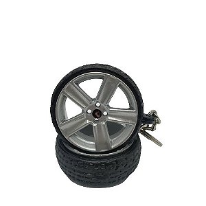 Chaveiro de Roda Miniatura Cross G5 Saveiro v80 com Pneu de Borracha