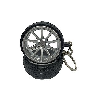 Chaveiro de Roda Miniatura Stock Car  com Pneu de Borracha