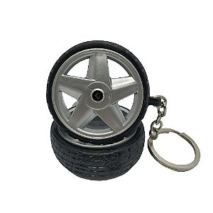 Chaveiro de Roda Miniatura Wind  com Pneu de Borracha