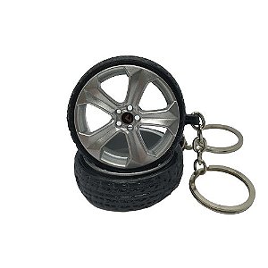 Chaveiro de Roda Miniatura BMW x6 Lanin com Pneu de Borracha