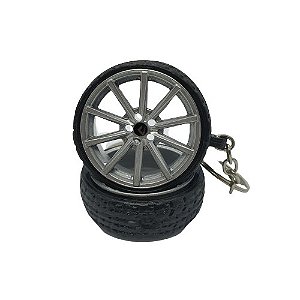 Chaveiro de Roda Miniatura Mônaco Eclipse com Pneu de Borracha