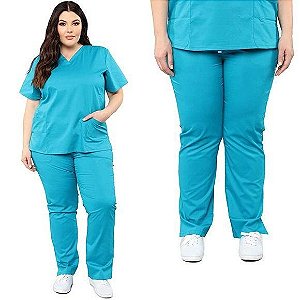 SCRUBS PLUS SIZE FEMININO GABARDINE