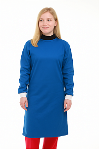 Capote Avental Cirúrgico  com Punho Branco – Tecido Algodão | Uniforme Médico Hospitalar Aberto nas Costas