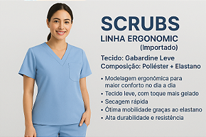 Scrubs Linha Ergonomic Importado Conforto