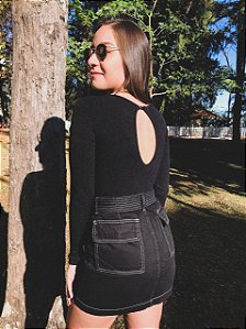 Body com Abertura Preto