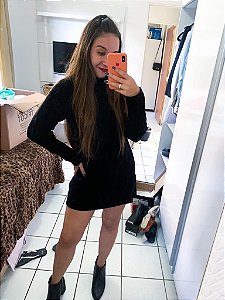 Maxi Tricot Comfy Gola Preta