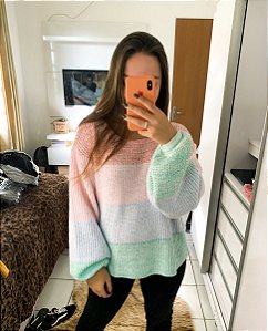 Blusa Manga Puf Mousse Rosa