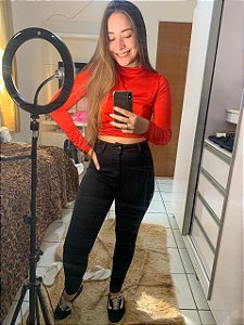 Calça Hot Pants Preta Lisa