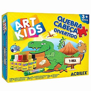 Quebra-Cabeça Divertido - T-Rex - Art Kids - Acriliex 