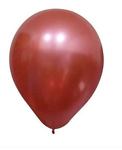 Balão Cromado Vermelho  número 9 com 25 unidades - ArtLatex